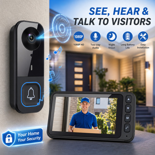 Smart wireless video doorbell - wireless,